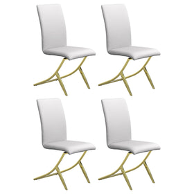 Carmelia Upholstered Side Chairs White (Set of 4)