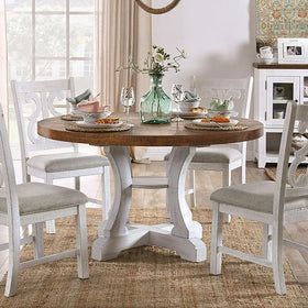 Auletta Transitional Round Dining Table