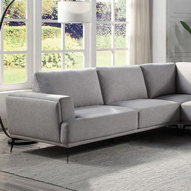 LAUFEN J-shaped Sectional, Gray