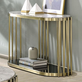 OFELIA Sofa Table, Antique Brass/Black