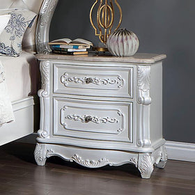 ROSALIND Night Stand, Pearl White
