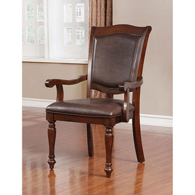Sylvana Brown Cherry/Espresso Arm Chair (2/CTN)