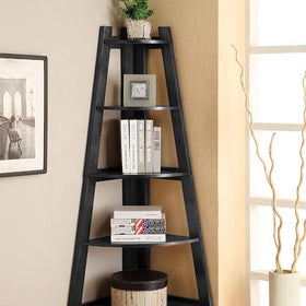 Lyss Black Ladder Shelf