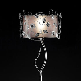 Elva Silver/Chrome Floor Lamp, Double Shade