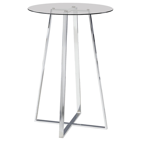 Zanella Glass Top Bar Table Chrome image