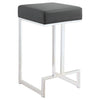 Gervase Square Counter Height Stool Grey and Chrome image
