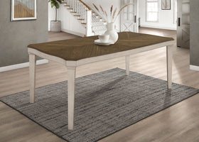 Ronnie Starburst Dining Table Nutmeg and Rustic Cream