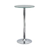 Abiline Glass Top Round Bar Table Chrome image