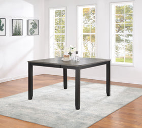 Elodie Counter Height Dining Table with Extension Leaf Grey and Black