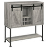 Claremont Sliding Door Bar Cabinet with Lower Shelf Grey Driftwood image
