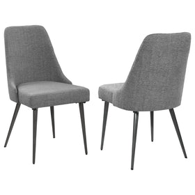 Alan Upholstered Dining Chairs Grey (Set of 2)