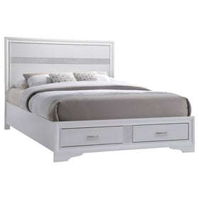 Miranda Eastern King 2-drawer Storage Bed White
