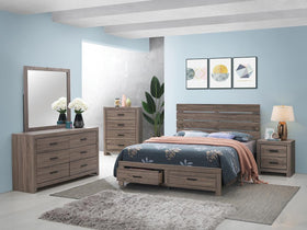 Brantford 4-piece Queen Storage Bedroom Set Barrel Oak