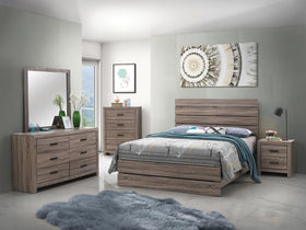 Brantford 4-piece Eastern King Panel Bedroom Set Barrel Oak