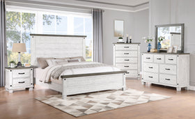Lilith Bedroom Set Distressed Grey and White