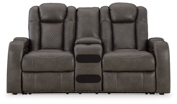 Fyne-Dyme Power Reclining Loveseat with Console