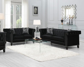 Reventlow Upholstered Tufted Living Room Set Black