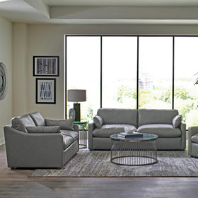 Grayson 2-piece Sloped Arm Upholstered Living Room Set Grey