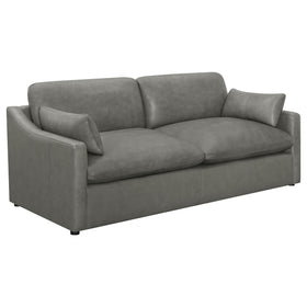 Grayson Sloped Arm Upholstered Sofa Grey