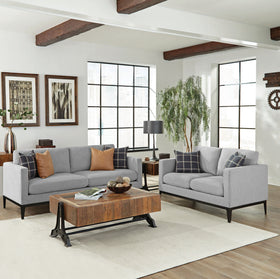 Apperson Living Room Set Grey