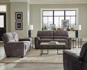 Hartsook 3-piece Pillow Top Arm Living Room Set Charcoal Grey