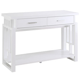 Schmitt Rectangular 2-drawer Sofa Table High Glossy White