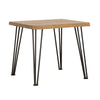 Zander End Table with Hairpin Leg Natural and Matte Black image