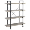 Delray 4-tier Open Shelving Bookcase Grey Driftwood and Black image