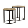 Adger 2-piece Hexagon Nesting Tables Natural and Black image