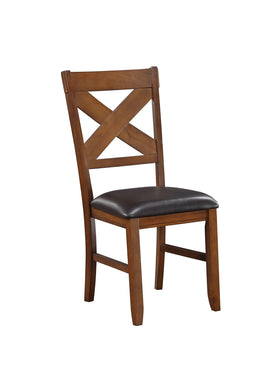 Acme Apollo X-Back Side Chair (Set of 2) in Walnut 70003