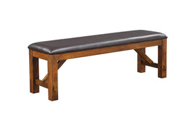 Acme Apollo Upholstered Dining Bench in Walnut 70004