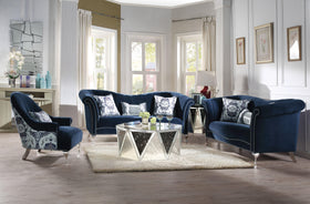 Acme Furniture Jaborosa Sofa with 3 Pillows in Blue 50345