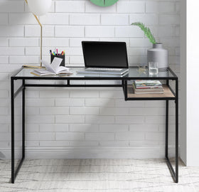 Yasin Black & Glass Desk