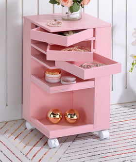 Nariah Pink Storage Cart