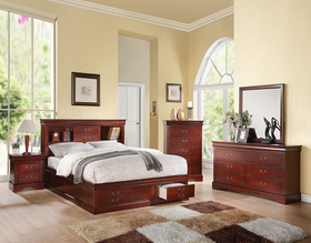 Louis Philippe III Cherry Eastern King Bed
