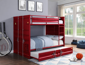 Cargo Red Bunk Bed (Full/Full)