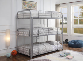 Cairo Silver Bunk Bed (Triple Twin)