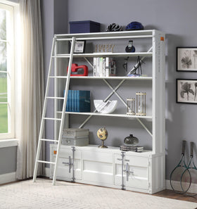 Cargo White Bookshelf & Ladder