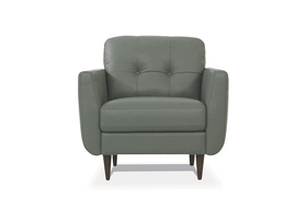 Radwan Pesto Green Leather Chair
