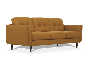 Radwan Camel Leather Sofa