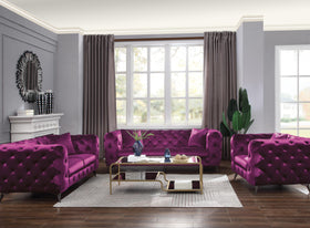 Atronia Purple Fabric Sofa