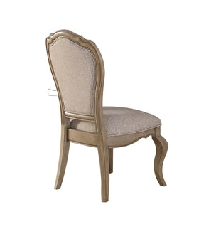 Chelmsford Beige Fabric & Antique Taupe Side Chair