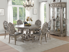 Northville Antique Silver Dining Table