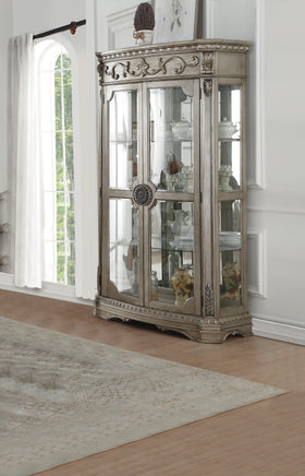 Northville Antique Silver Curio Cabinet