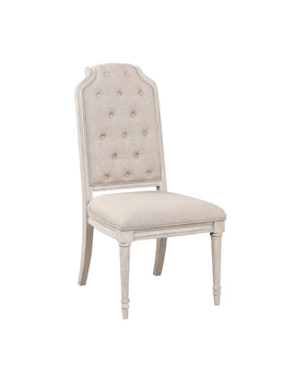 Wynsor Fabric & Antique Champagne Side Chair