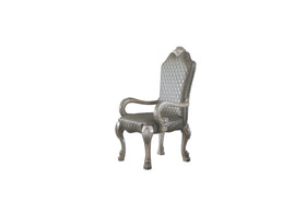 Dresden Vintage Bone White & PU Arm Chair