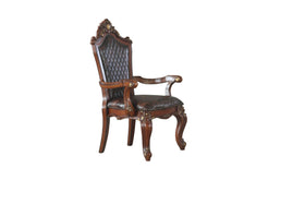 Picardy Cherry Oak & PU Arm Chair