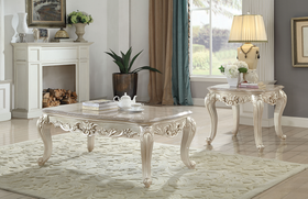 Gorsedd Marble & Antique White Coffee Table