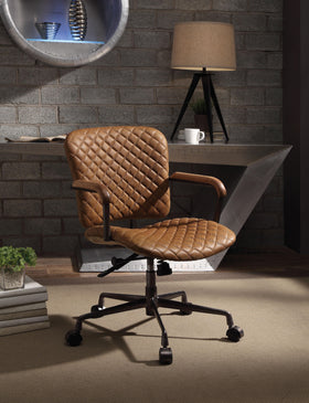 Josi Coffee Top Grain Leather Office Chair