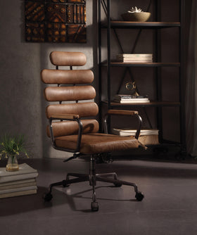 Calan Retro Brown Top Grain Leather Office Chair
